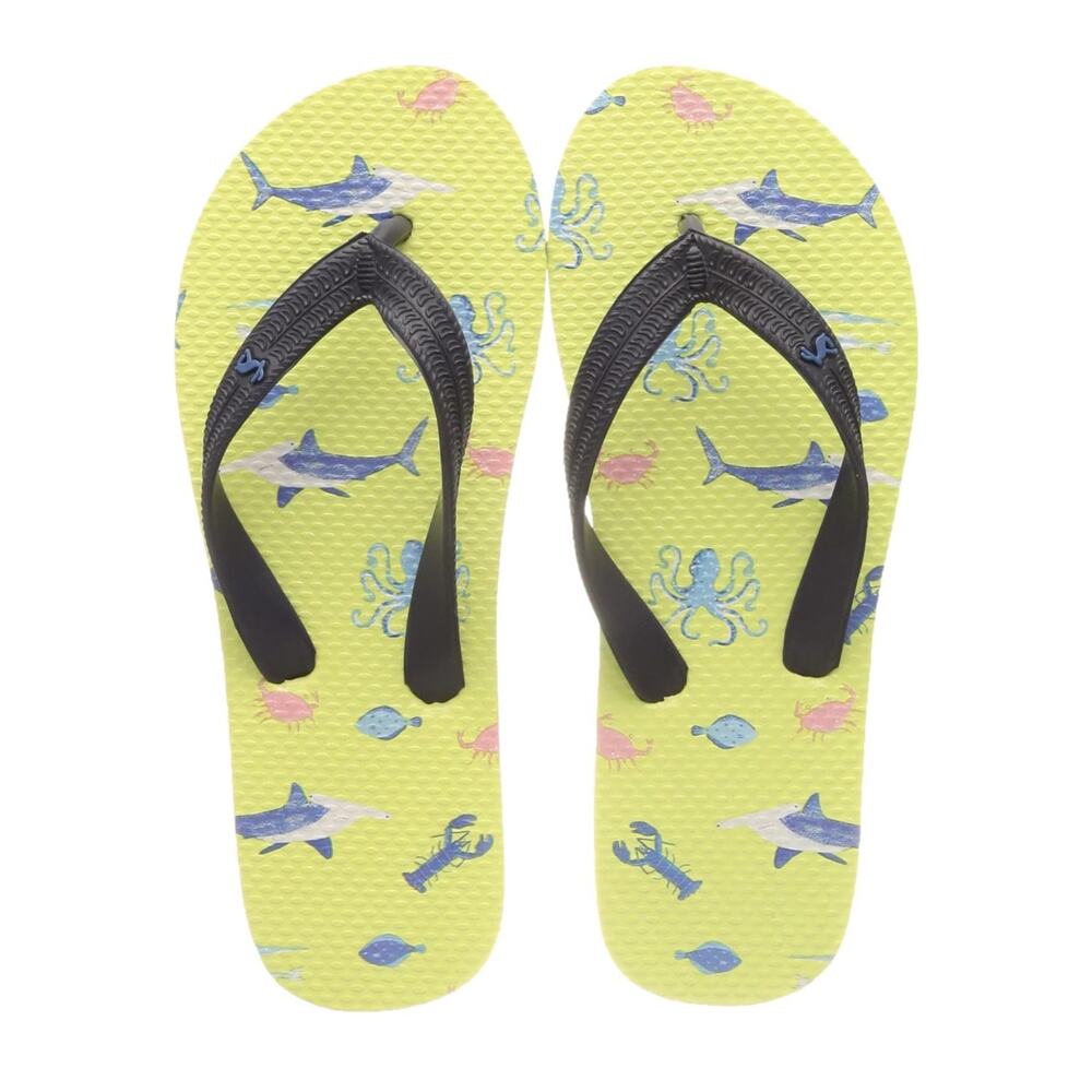 Joules Boys’ flip flop‎ Sandal Sea Creatures size 2 Kids New!